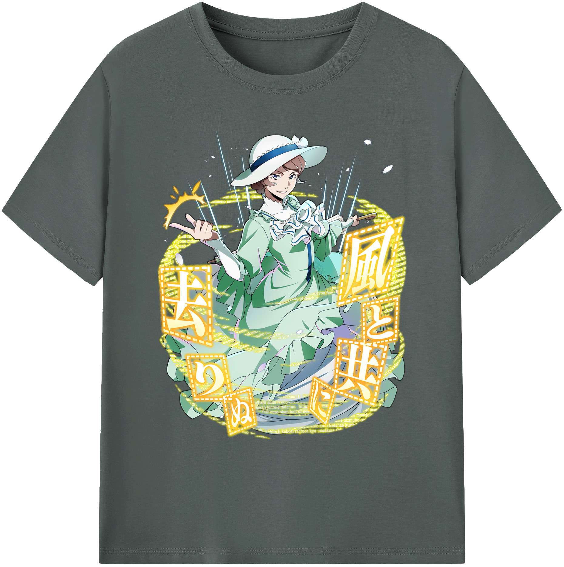 （画像用） 文豪ストレイドッグス Bungo Stray Dogs 綿100％ メンズ半袖Tシャツ｜肌触りやわらか＆通気性